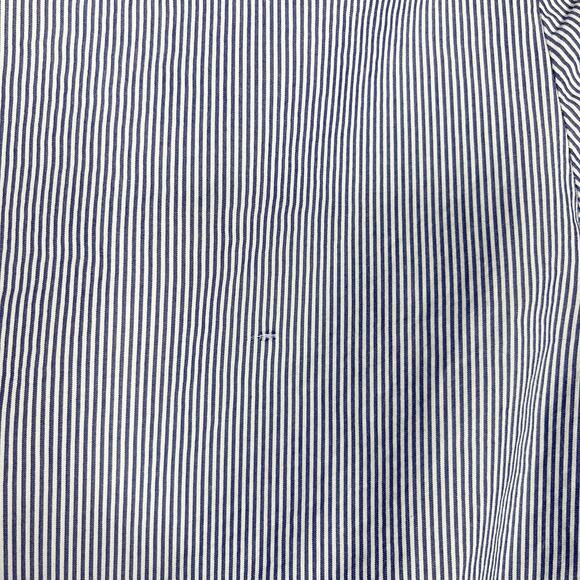 Madewell XSmall XS Blue White Striped Bell Sleeve Blouse Top 3/4 Sleeve Cotton - Picture 7 of 11